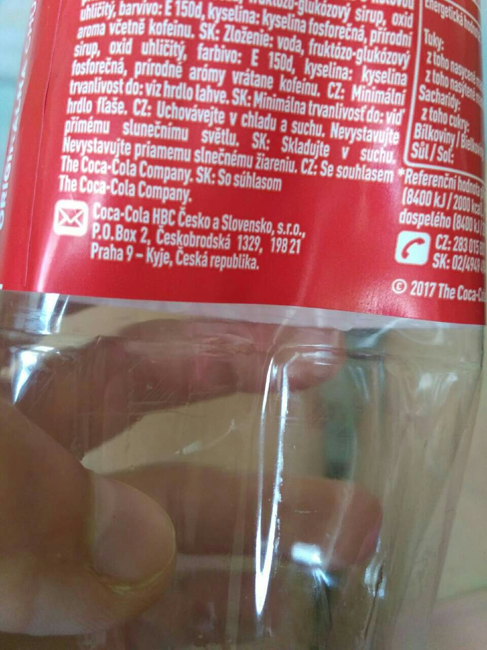 Podrobné informace o potravině Coca Cola