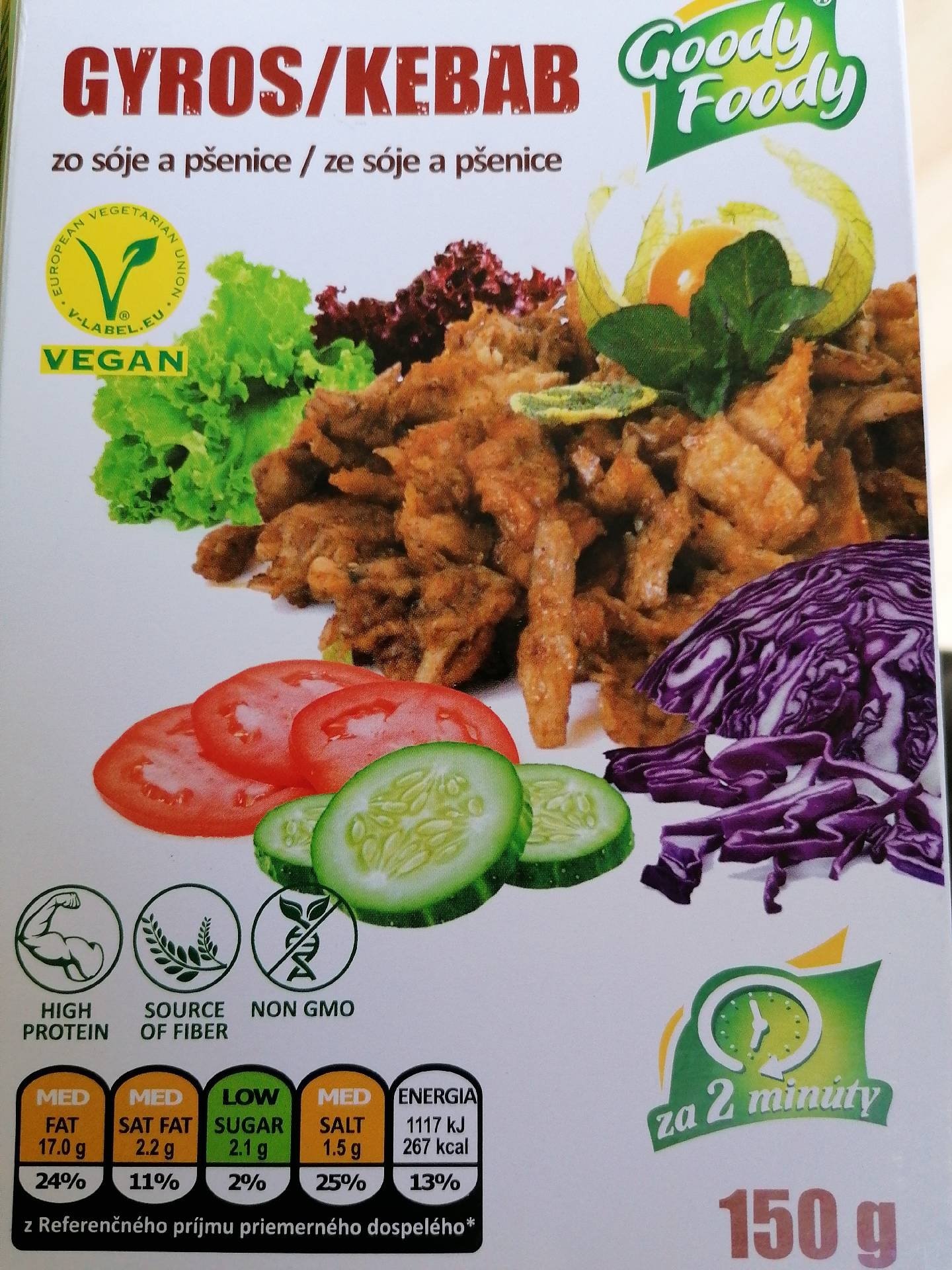 Podrobné Gyros informace Vegan potravině o