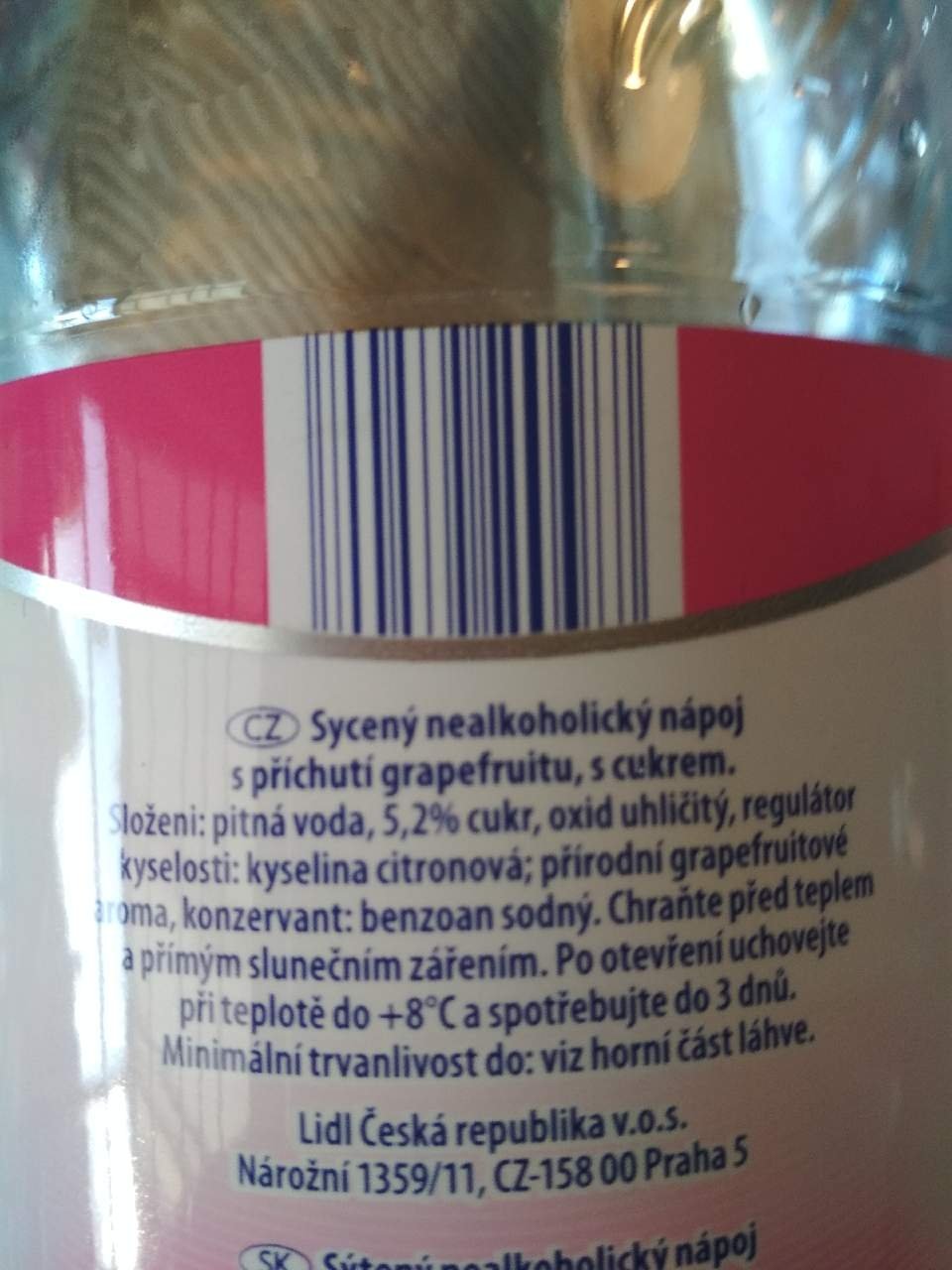 Podrobné informace o potravině Saguaro grapefruit Perlivá voda