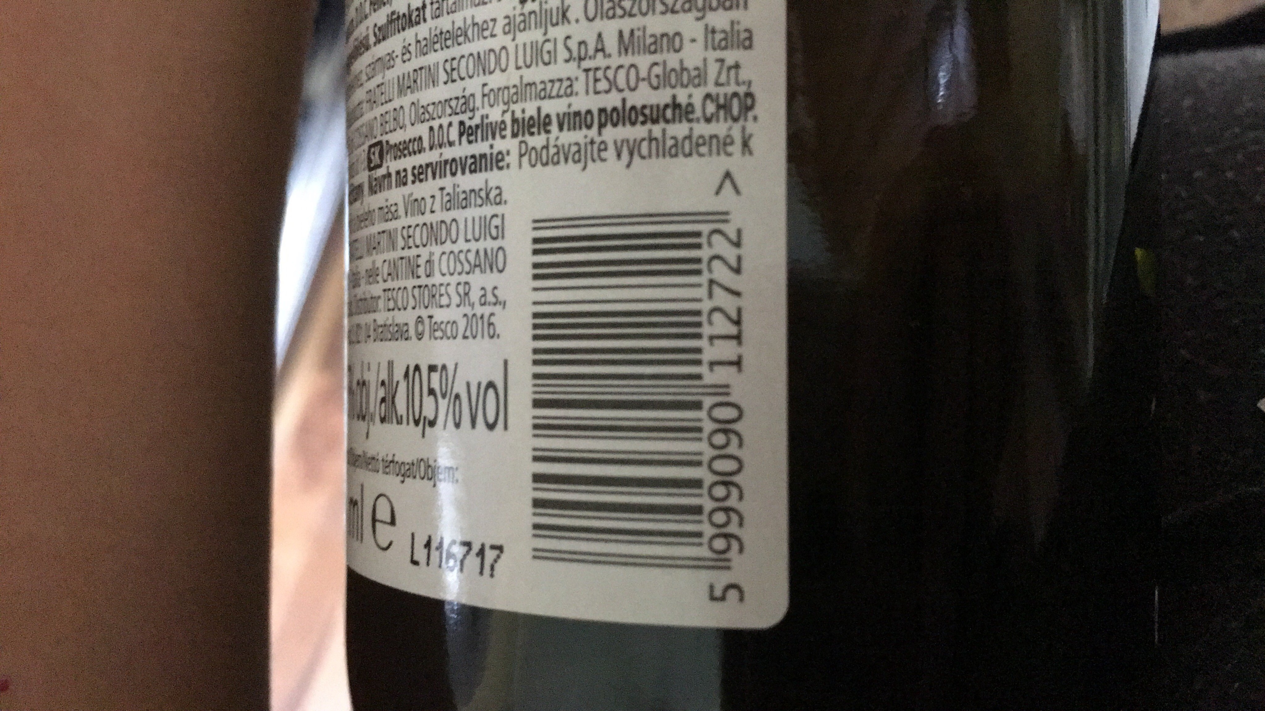 Podrobné informace o potravině Prosecco.D.O.C.